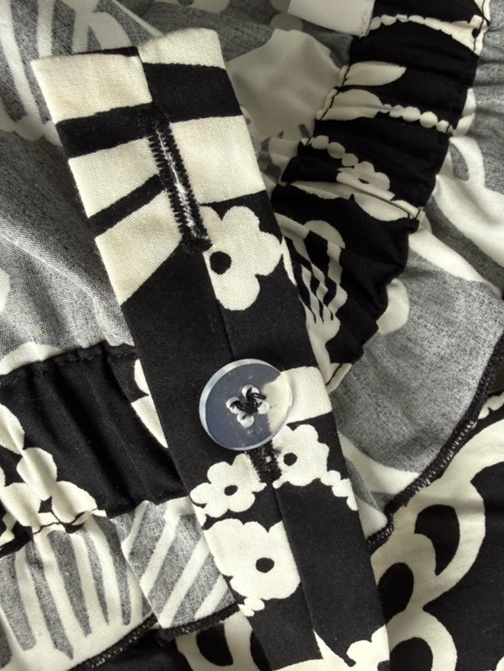 Banana Republic Factory B&W Poplin Elastic Floral-Print Midi Dress Size XXL NWT - Picture 6 of 8